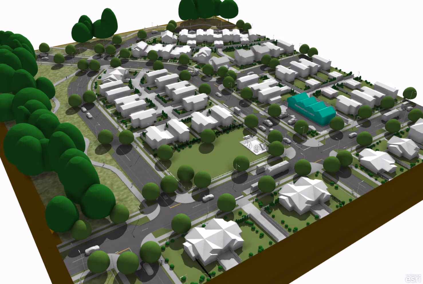 Mansergh Graham Landscape Architects 3D Interactive Modelling - Peacockes - Neighbourhood Centre 3D