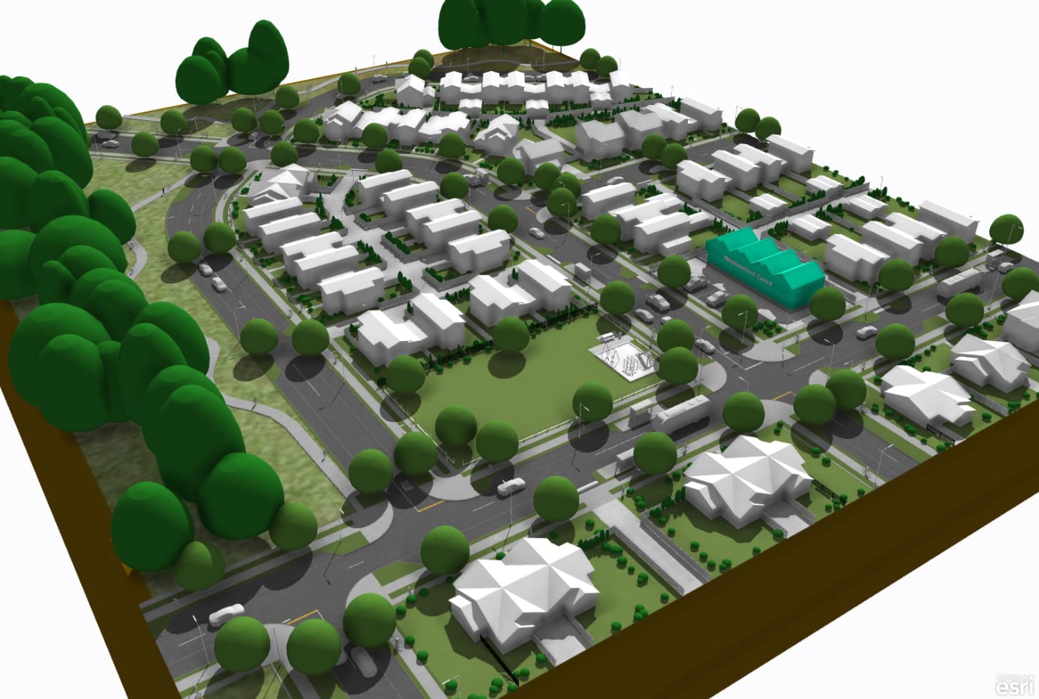 Mansergh Graham Landscape Architects 3D Interactive Modelling - Peacockes - Neighbourhood Centre 3D